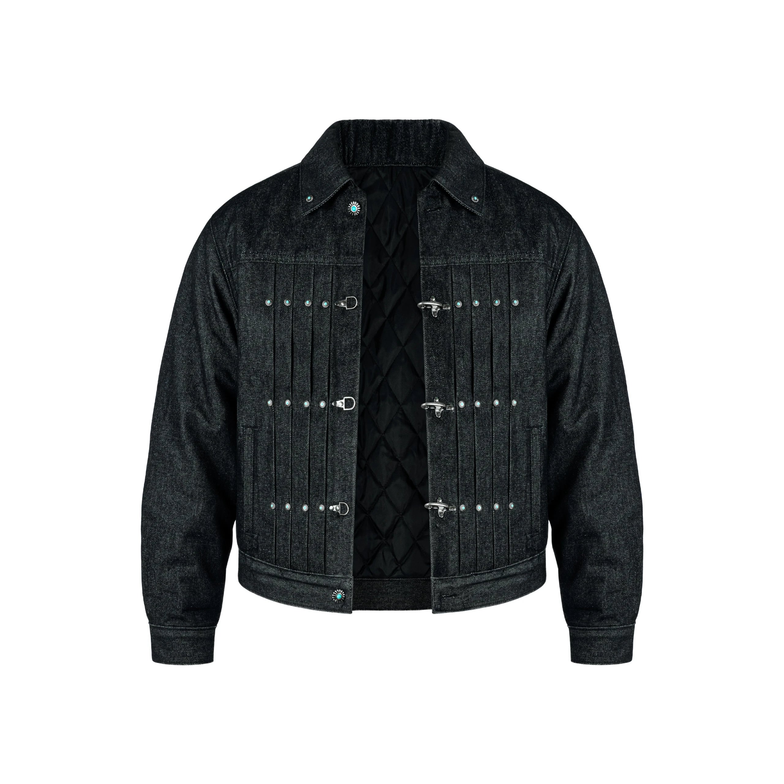 Antidote American-Style Airplane Buckle Workwear Raw Denim Jacket Autumn and Winter Thickened Cotton-Padded Men's Short Denim JacketProduct LinkRefresh