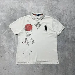 thumbnail for In the summer of 2025, a short-sleeved T-shirt of the same style of POLO shirt trendy brand slim lapel shirt top men's white breathable