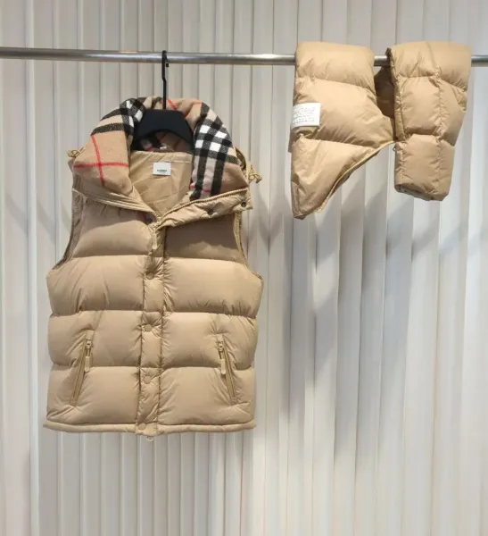 Burberry Hooded Down Jacket Black with Classic Check Lining - 6