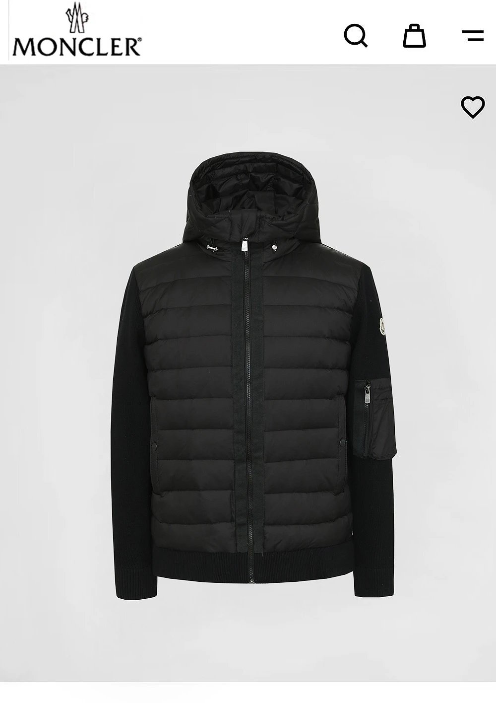 Jhxdf  Pro002 Hooded Wool Cardigan Duck down Hooded Knitwear down 2