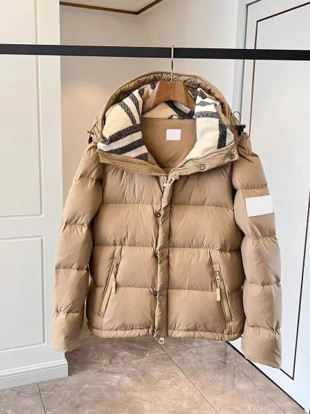 Burberry Hooded Down Jacket Black with Classic Check Lining - 8
