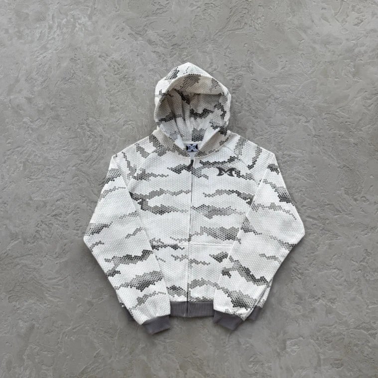 MUTA Jackets Hooded zip-up shell jacket with multiple zip pockets — Serpentine hoodie