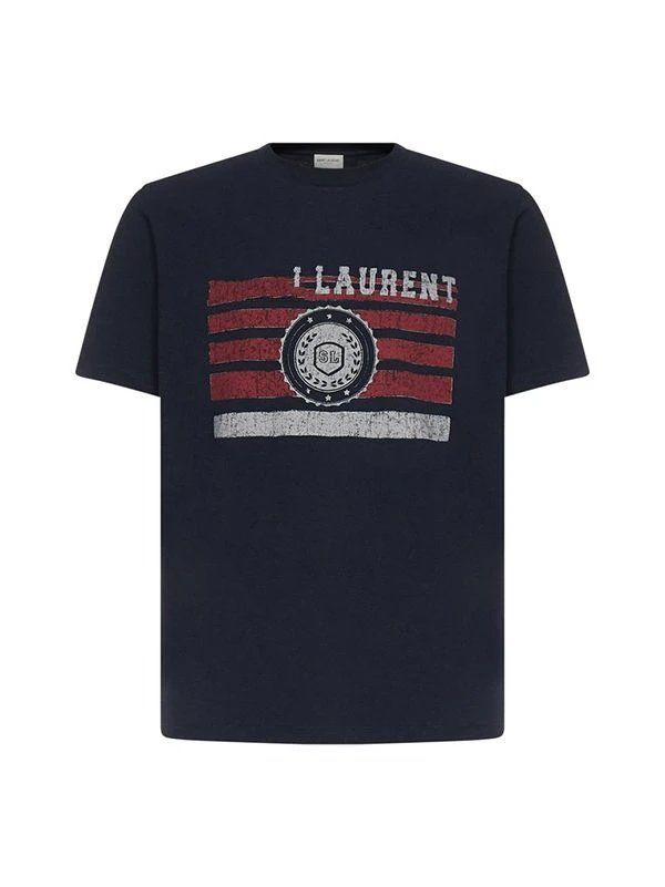 Navy blue short sleeved shirt