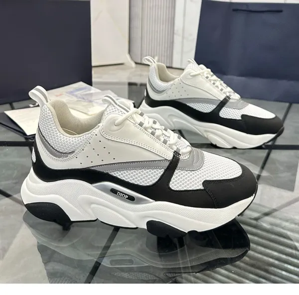 Dior B23 Sneakers White Red Black Chunky Sneakers - 4