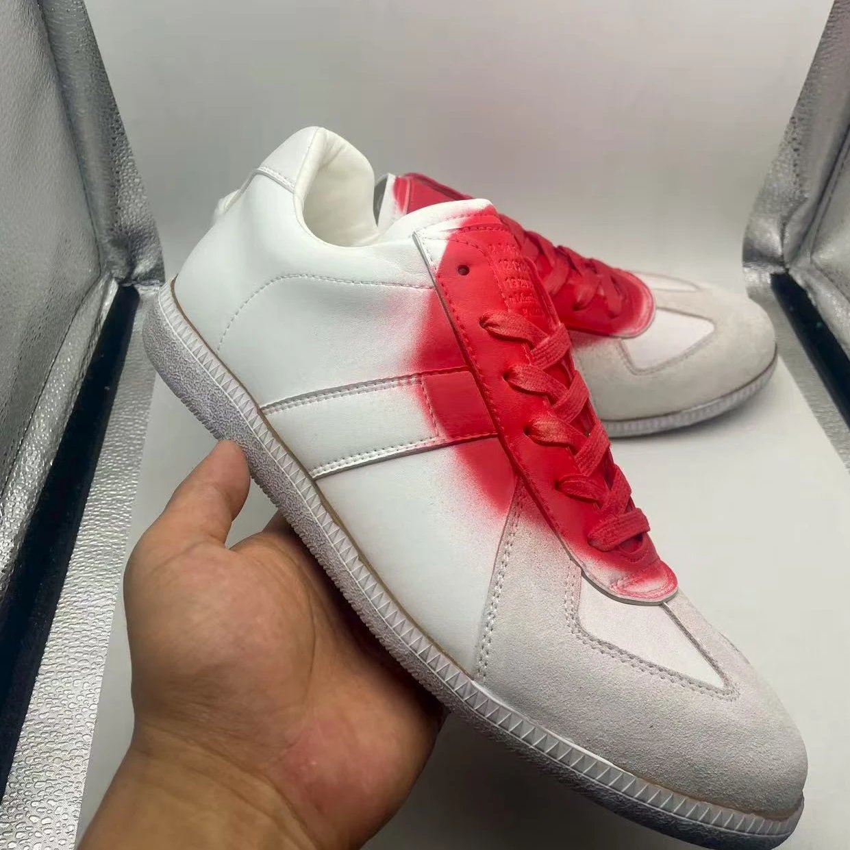White with Red Lacquer