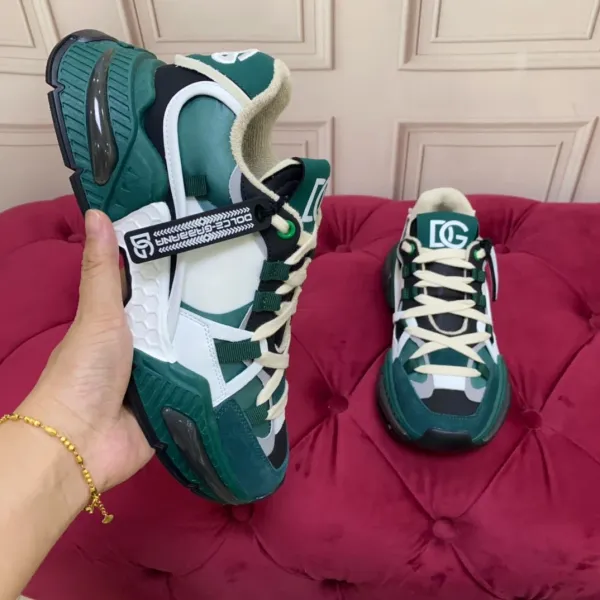 Dolce & Gabbana DG Runner Green White Chunky Sneakers - 1