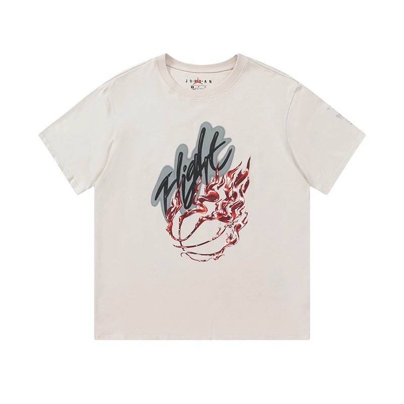 Jordan Travis Scott T-shirt Flight Flaming Basketball Sail