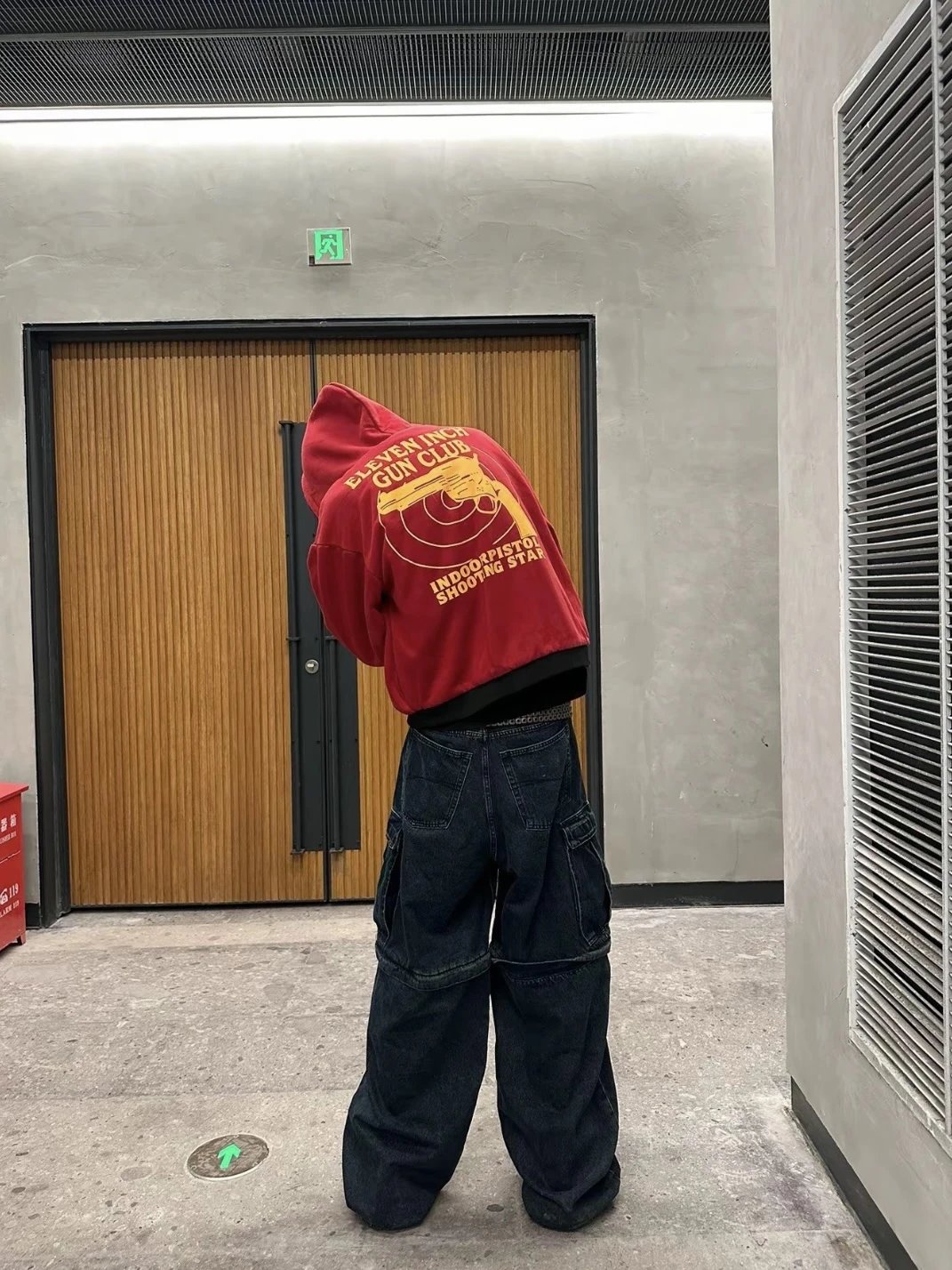 Vetements Indoor Pistol Shooting Star Hoodie Burgundy - 4