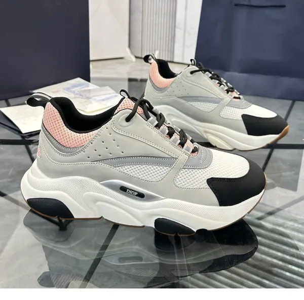 Dior B23 Sneakers White Red Black Chunky Sneakers - 11