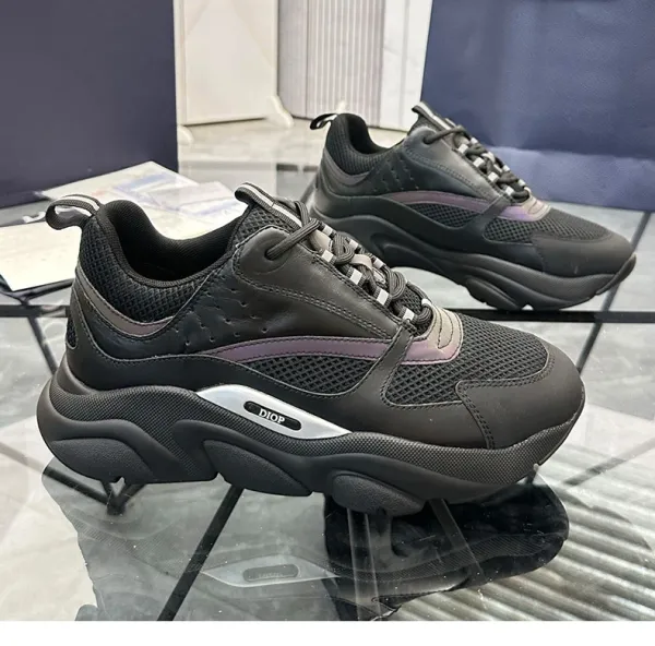 Dior B23 Sneakers Black with Purple Accents Chunky Sneakers - 1