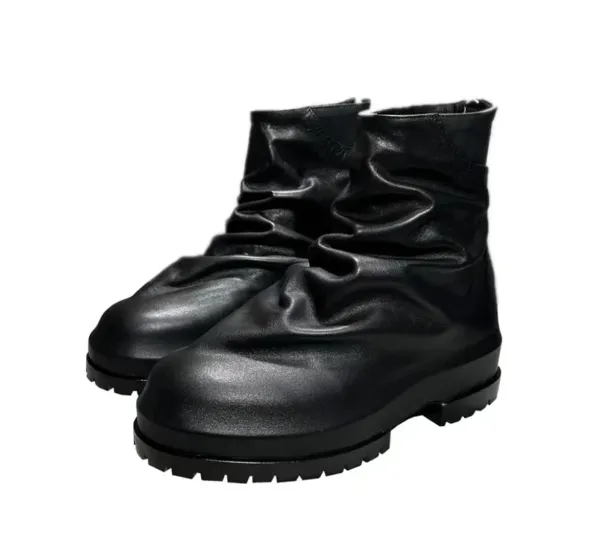 Design 424 Slouch Boot Black Leather Boots - 5