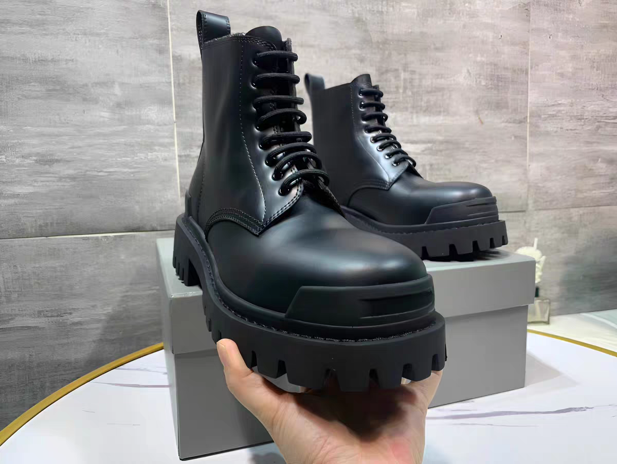 Balenciaga Strike Leather Boots