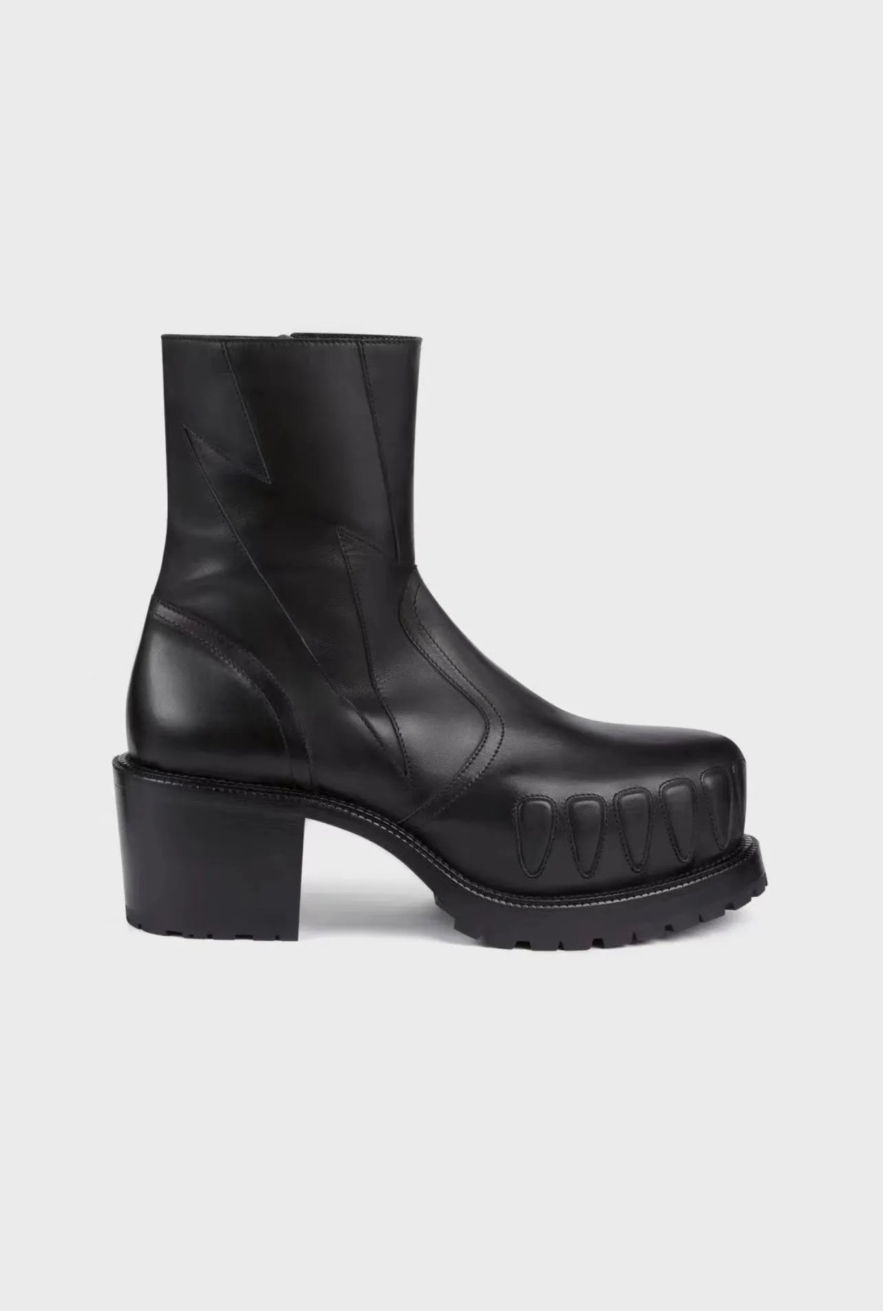 Rick Owens DRKSHDW Lightning Boot Black Leather Ankle Boots