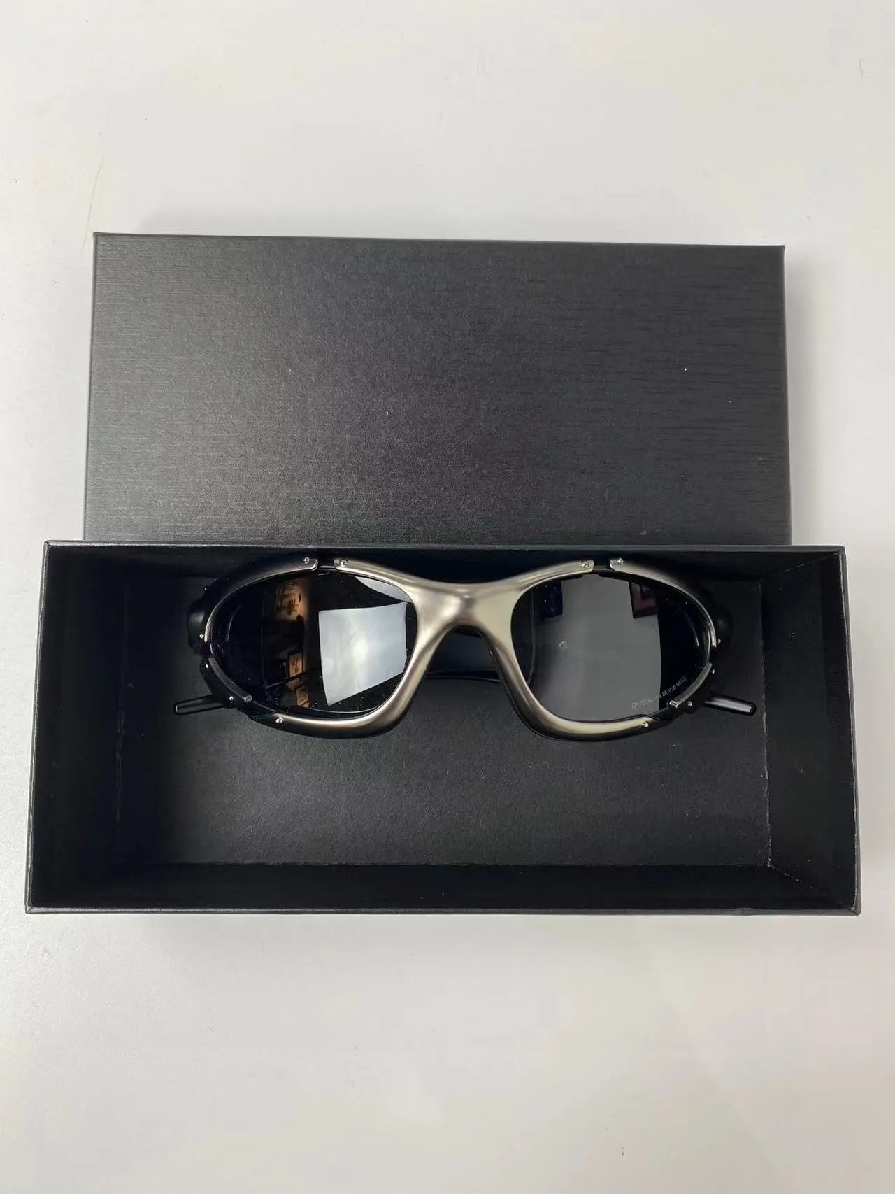 Silver Frame Black Lenses