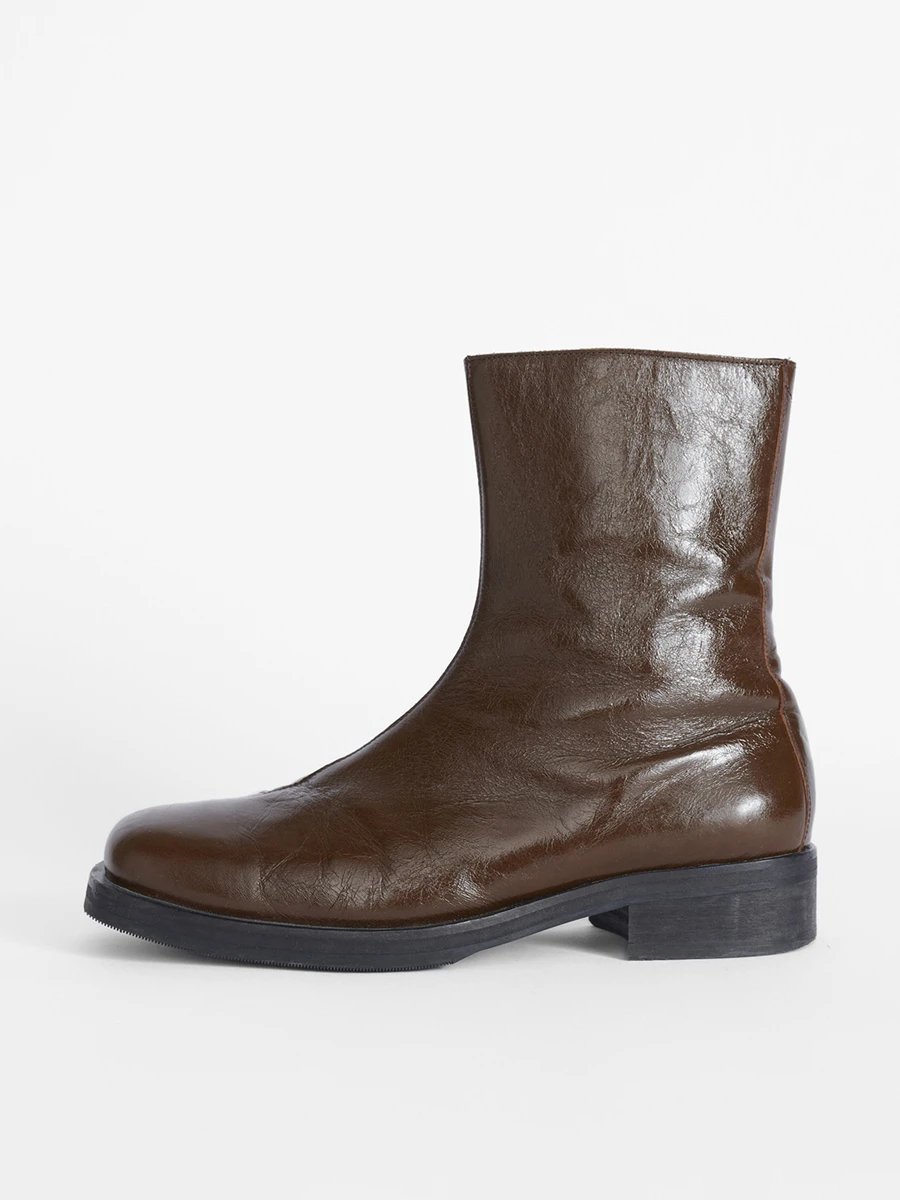 Our Legacy Brown Leather Chelsea Boot photo 5