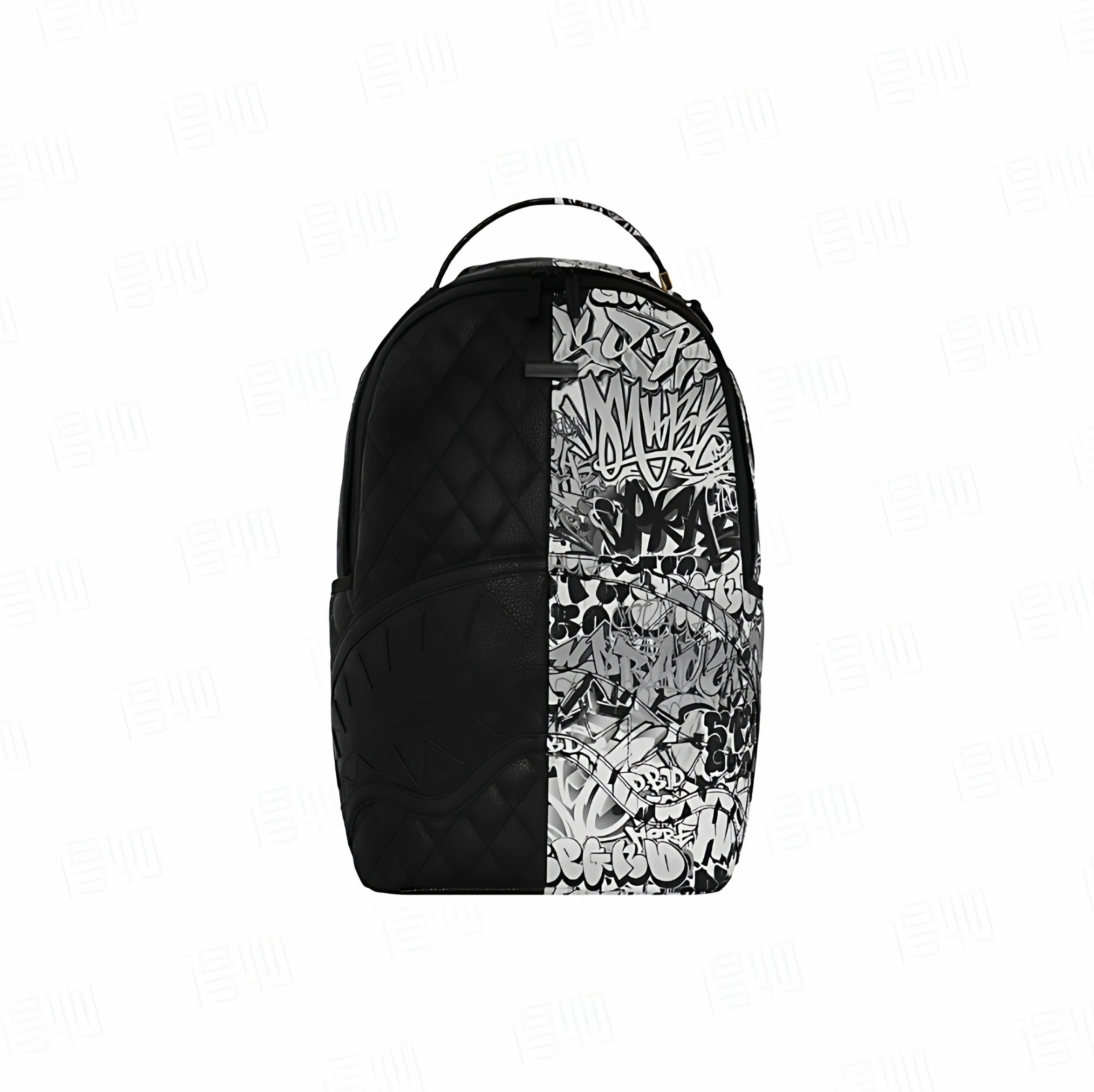 Design Sprayground Shark Mouth Checkered PVC Backpack Backpacks - 2