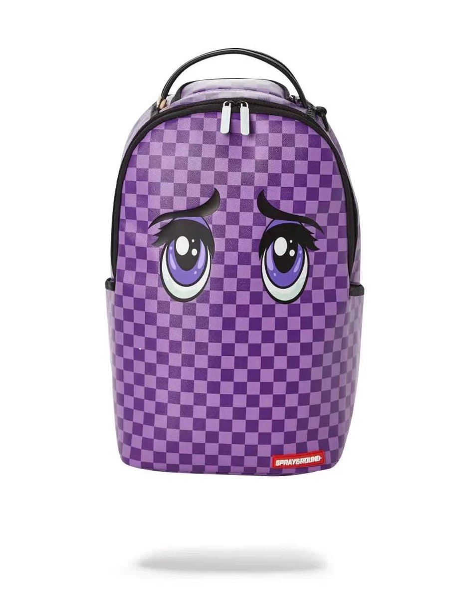 Design Sprayground Shark Mouth Checkered PVC Backpack Backpacks - 9