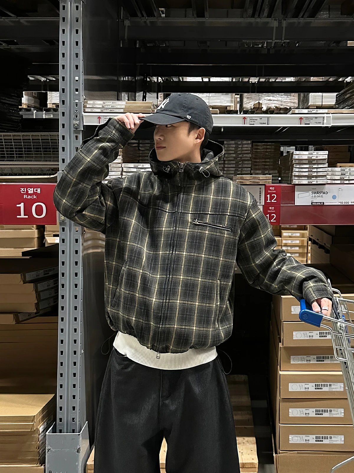 PlaidHoodedJacketforMen