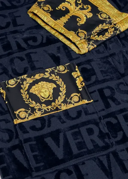 Versace Medusa Barocco Bathrobe White Sleepwear - 14