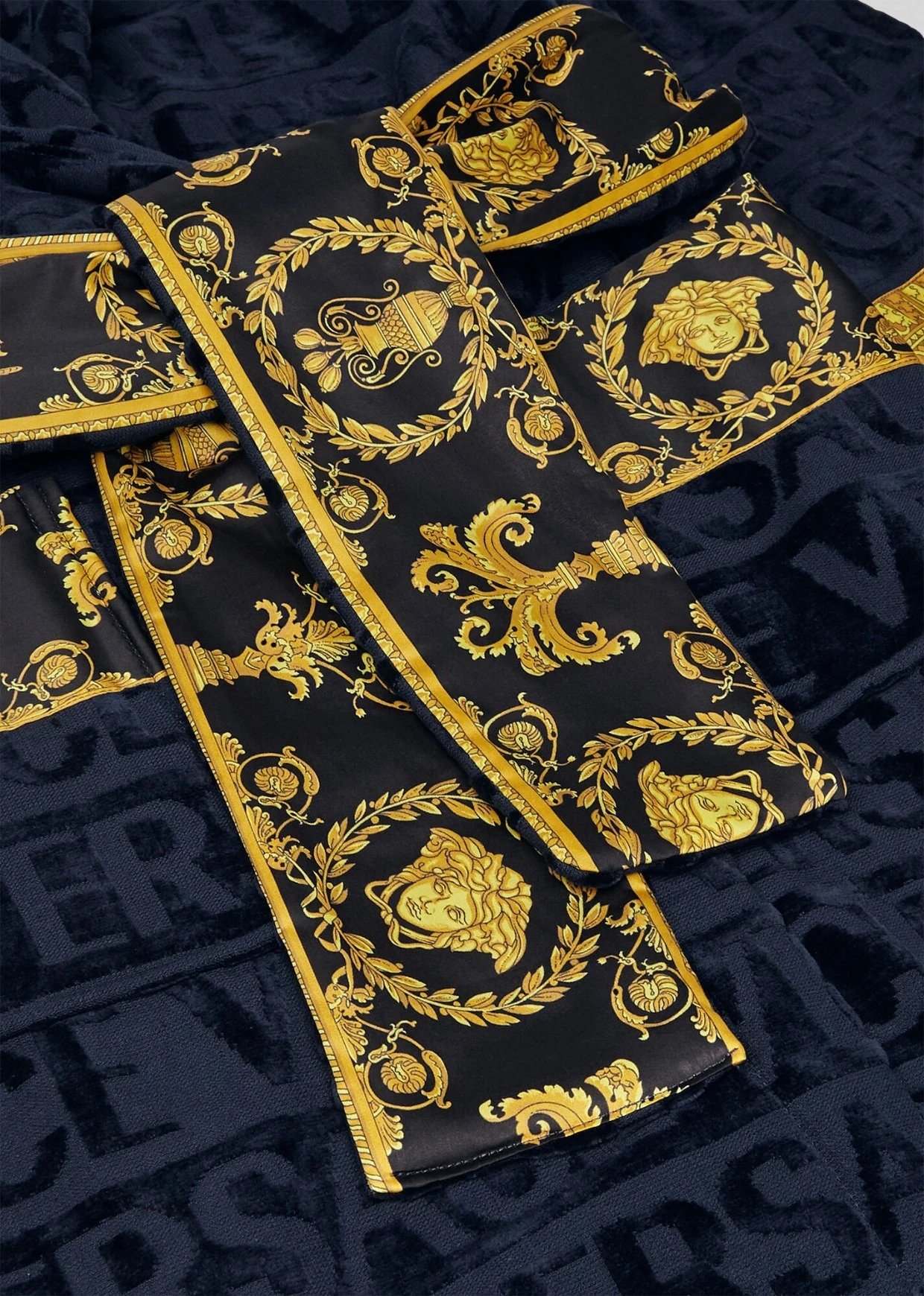 Versace Medusa Barocco Bathrobe White Sleepwear - 13