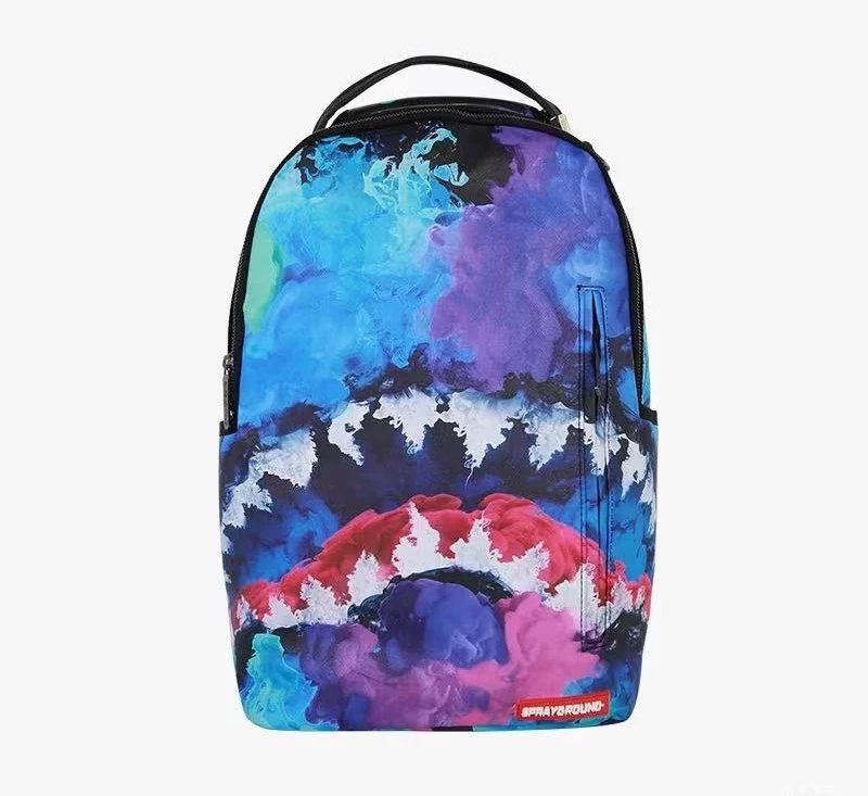 Design Sprayground Shark Mouth Checkered PVC Backpack Backpacks - 6