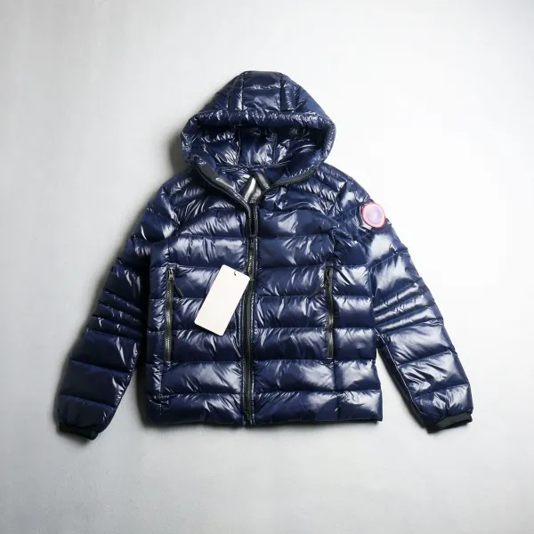 Canada Goose Down Jacket Black Glossy Hooded Parka - 3