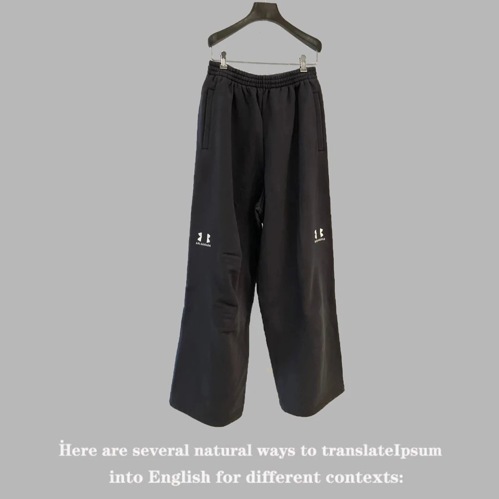 Collaboration Black and Gray Trousers