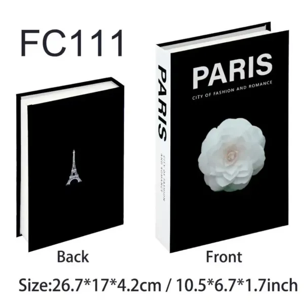 Design Paris City of Fashion and Romance Book-Style Journal Black Accessories - 1