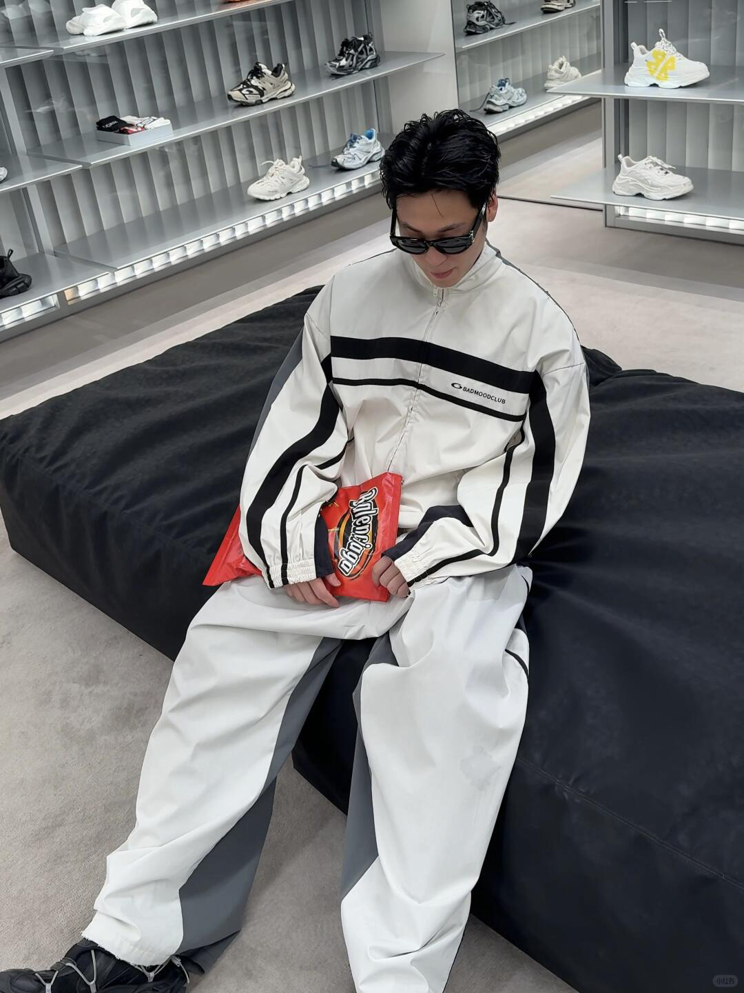 Balenciaga Cream Track Jacket