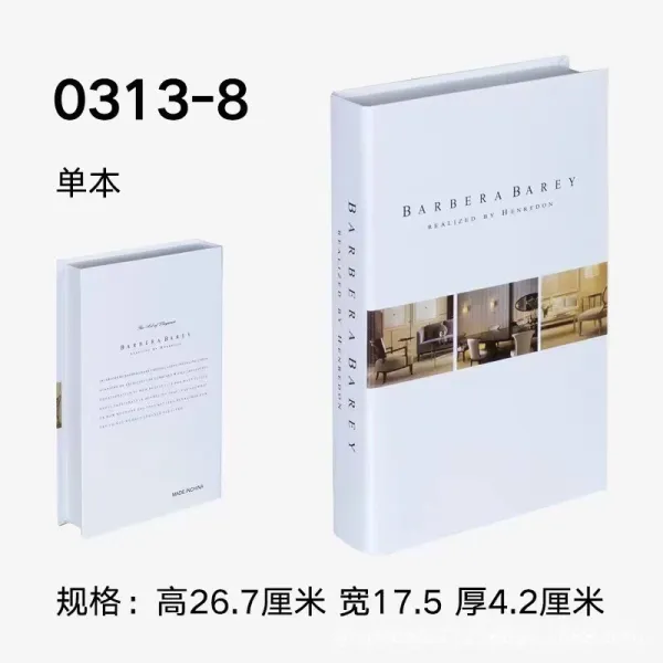 Design Barbera Barey Decorative Book Cover White Home Decor Accessories - 1