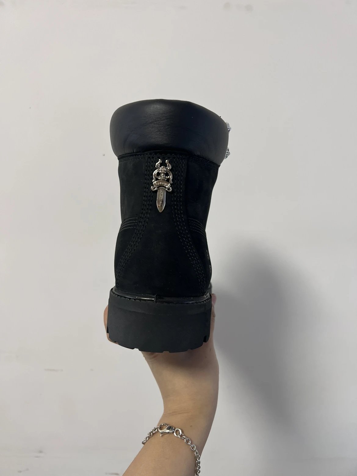Chrome Hearts x Timberland 6-Inch Boot Black Custom Embroidered Boots - 5