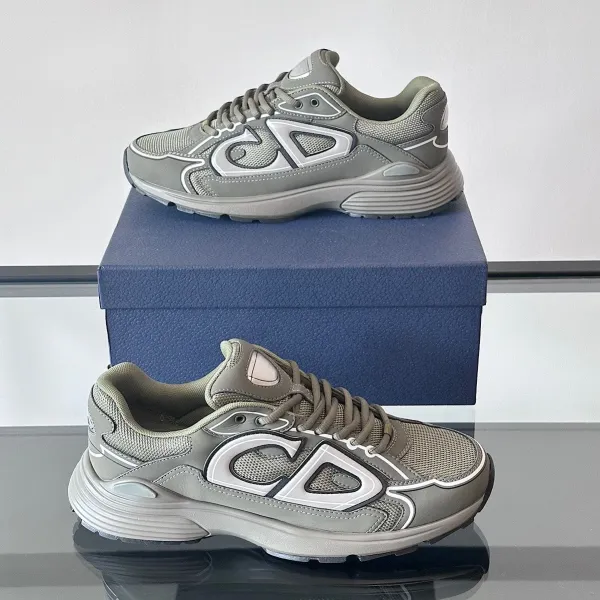 Dior B23 Low Gray Mesh Sneakers Chunky Sneakers - 1
