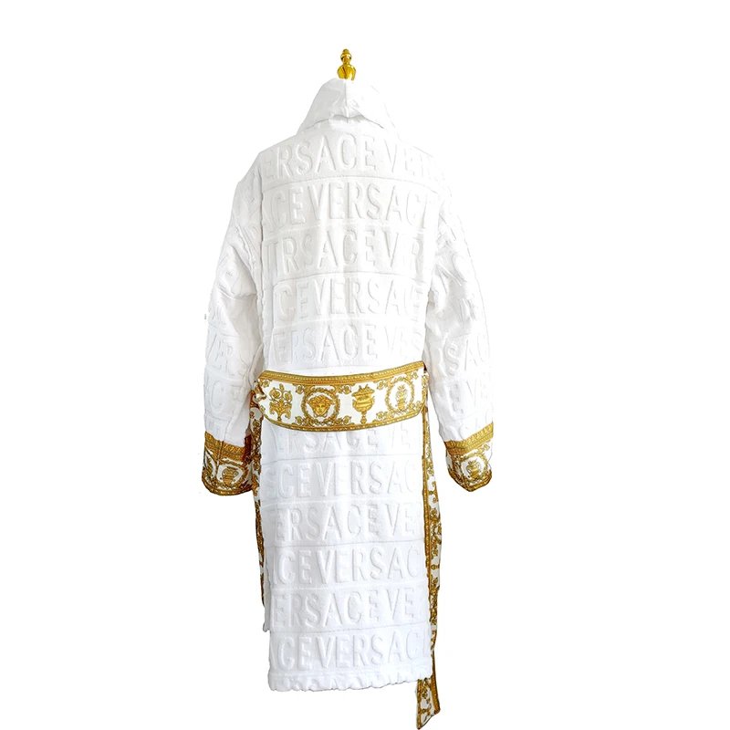 Versace Medusa Barocco Bathrobe White Sleepwear - 10