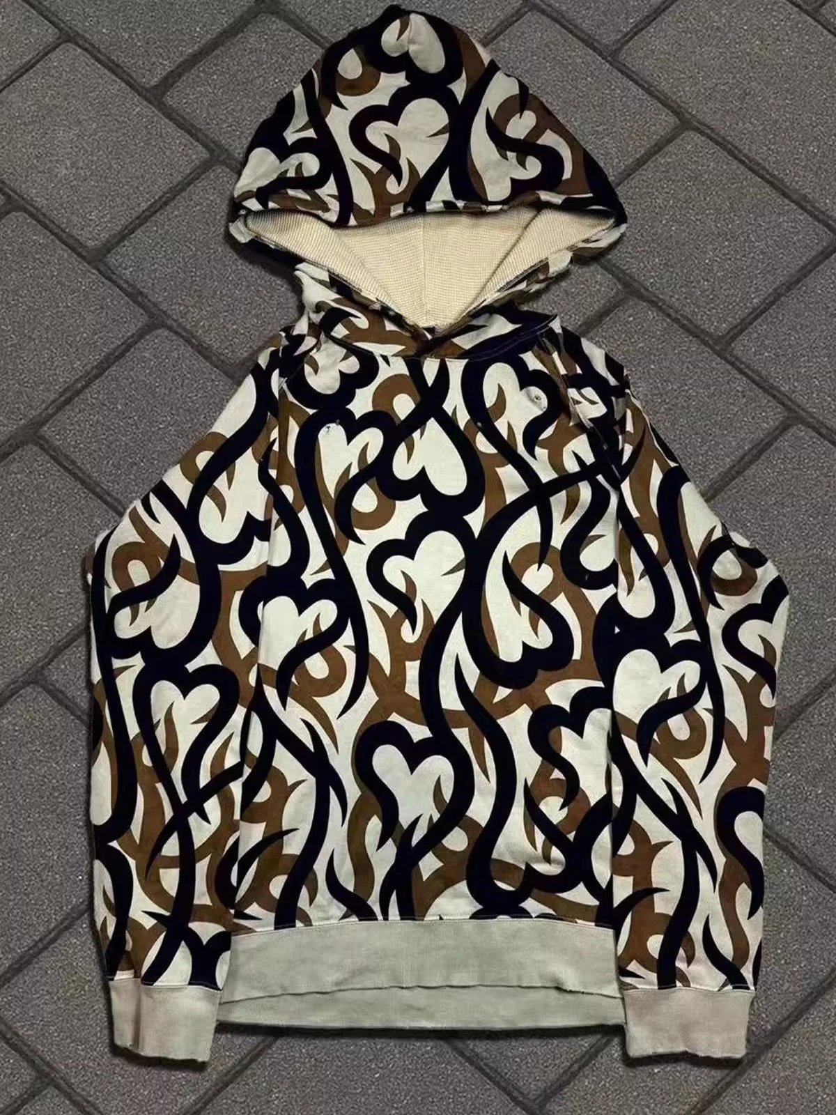 Number(N)ine Style 04AW Sweater Heart Tribal Brown Black