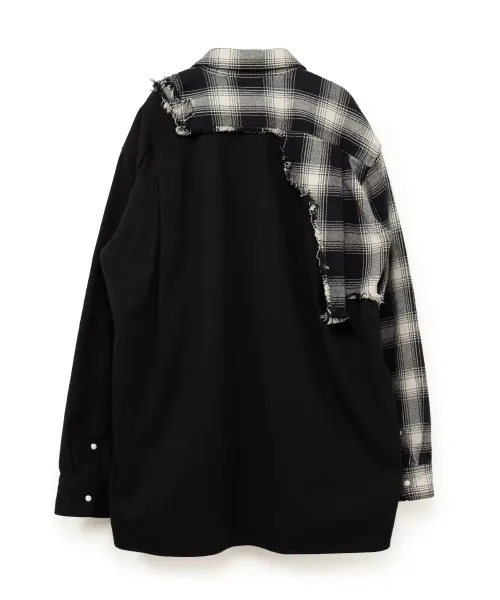 Maison Mihara Yasuhiro Patchwork Shirt Black / Plaid - 2