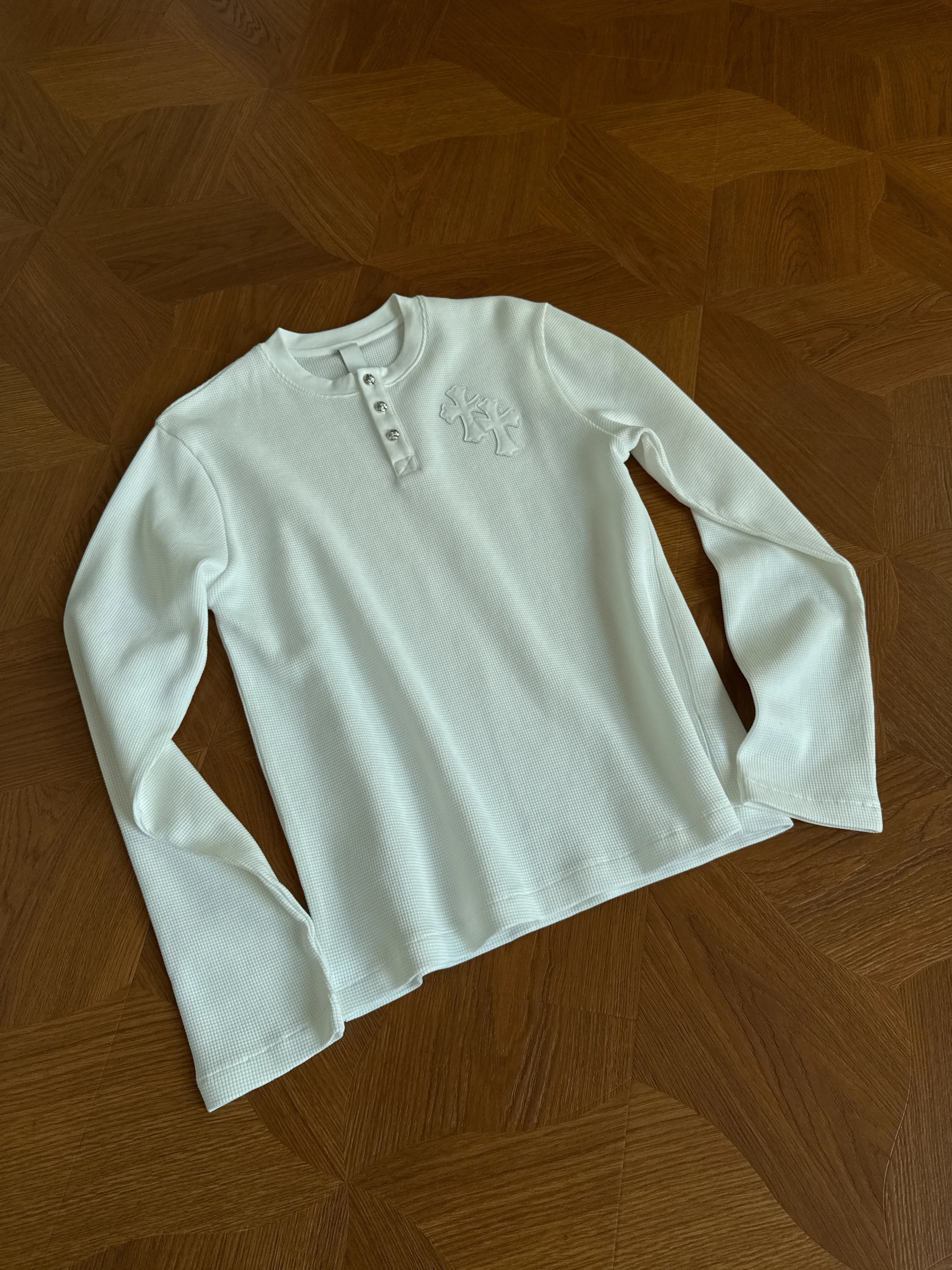 White Waffle Long Sleeve