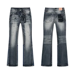 thumbnail for PURPLE BRAND JEANS men's slim slim denim pants with casual ripped design for high street men