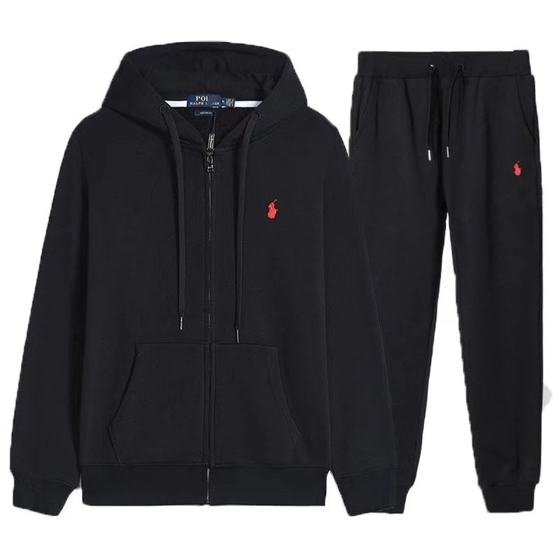 Black zipper suit red label