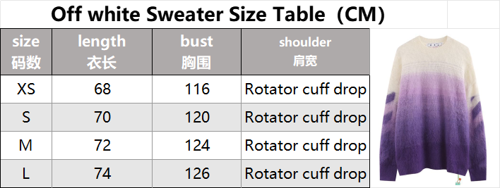 工厂高质量渐变马海毛提花针织衫宽松羊毛off 3