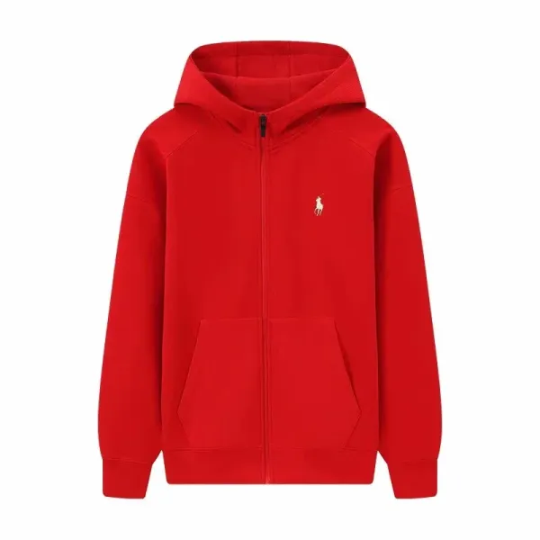 Ralph Lauren Polo Bear Logo Full-Zip Hoodie Red - 1