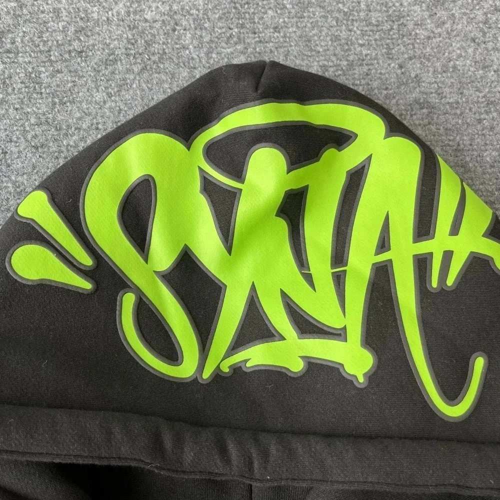 Off-White x Virgil Abloh Graffiti Hoodie and Sweatpants Set Black with Red and Green Spray Paint Print - 11