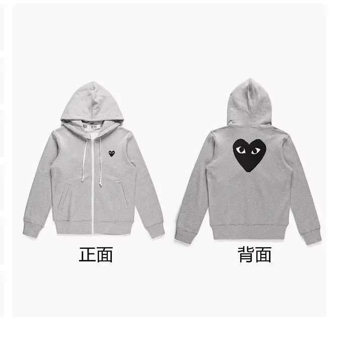 Play Comme des Garçons Heart Eyes Zip-Up Hoodie Black - 6