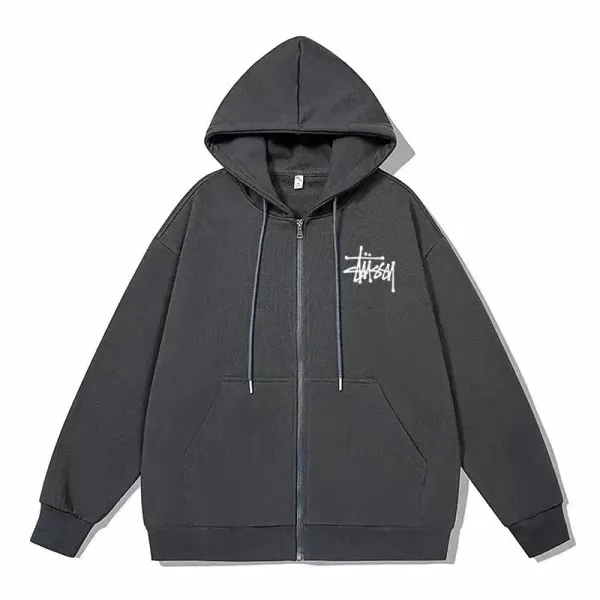 Stussy x Nike Collab Logo Hoodie and Joggers Set Gray/Black - 27