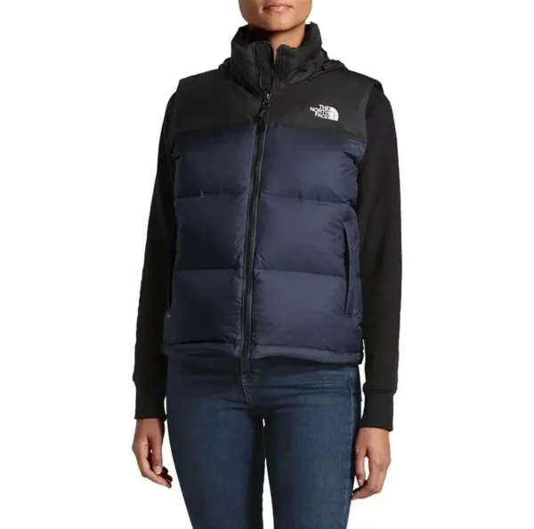 The North Face Nuptse Vest White/Black Down Vest - 8