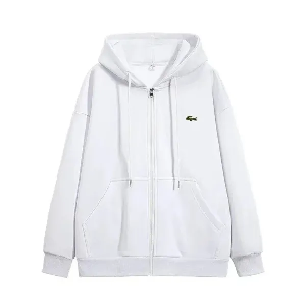 Lacoste Full-Zip Hoodie White - 1