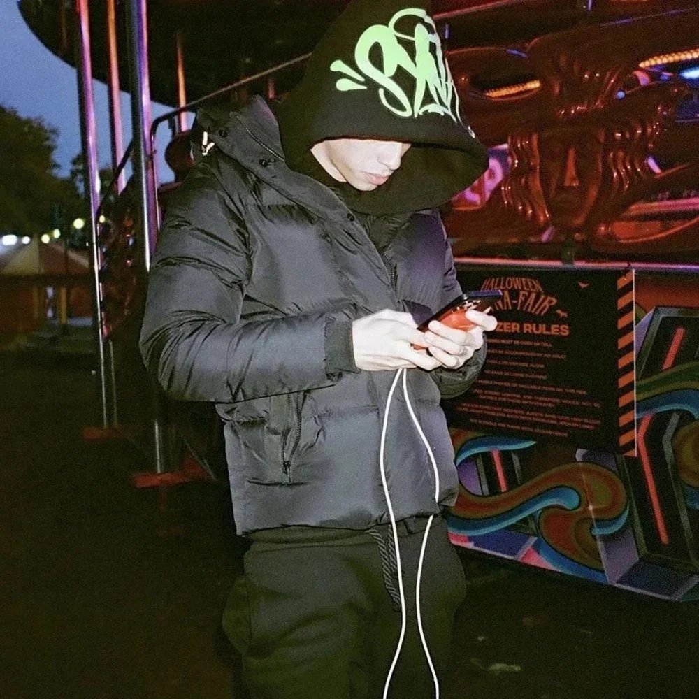 Off-White x Virgil Abloh Graffiti Hoodie and Sweatpants Set Black with Red and Green Spray Paint Print - 6