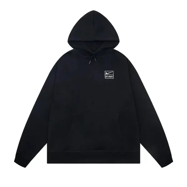 Stussy x Nike Collab Logo Hoodie and Joggers Set Gray/Black - 45