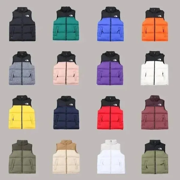 The North Face Nuptse Vest White/Black Down Vest - 5