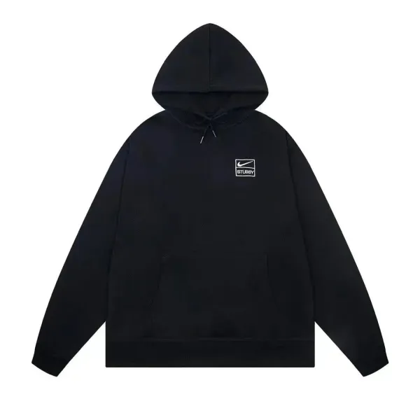 Stussy x Nike Collab Logo Hoodie and Joggers Set Gray/Black - 9