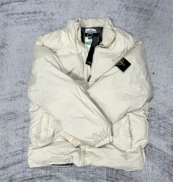 Stone Island Compass Logo Patch Jacket Gray Outerwear - 6